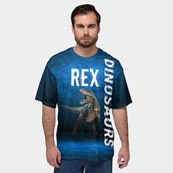 Футболка оверсайз мужская Dinosaurs Rex 3D, цвет: 3D-принт — фото 2