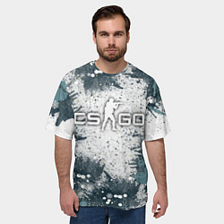 Футболка оверсайз мужская CS GO - Контра, цвет: 3D-принт — фото 2