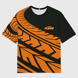 Футболка оверсайз мужская ORANGE KTM КТМ Z, цвет: 3D-принт