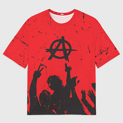 Мужская футболка оверсайз АНАРХИЯ СВОБОДА Z