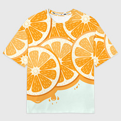 Футболка оверсайз мужская АПЕЛЬСИН ORANGE, цвет: 3D-принт