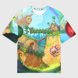 Футболка оверсайз мужская Terraria Террария Z, цвет: 3D-принт