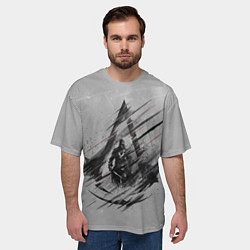 Футболка оверсайз мужская Знак Ассасинов, цвет: 3D-принт — фото 2