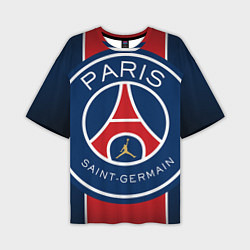 Футболка оверсайз мужская Paris Saint-Germain PSG, цвет: 3D-принт