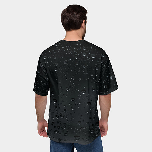 Мужская футболка оверсайз Ночной дождь / 3D-принт – фото 4