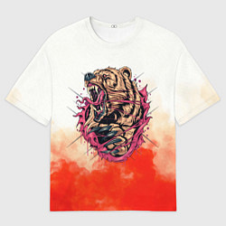 Футболка оверсайз мужская AngryBearrr, цвет: 3D-принт