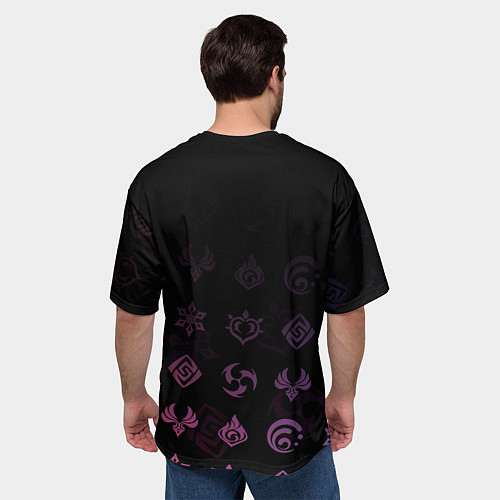 Мужская футболка оверсайз Аяка Genshin Impact / 3D-принт – фото 4