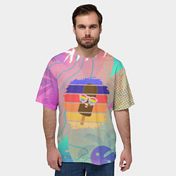 Футболка оверсайз мужская Эскимо в Тропиках, цвет: 3D-принт — фото 2