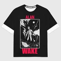 Футболка оверсайз мужская ALAN WAKE ART, цвет: 3D-принт