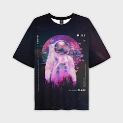 Мужская футболка оверсайз Vaporwave Astral Astronaut Collage