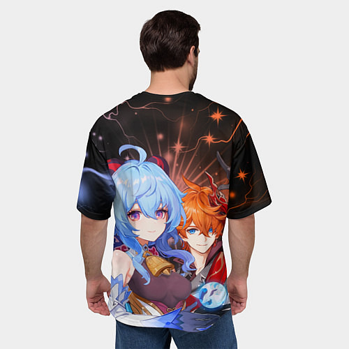 Мужская футболка оверсайз Тарталья и Гань Юй, Genshin Impact / 3D-принт – фото 4