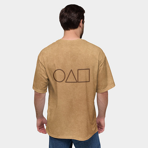 Мужская футболка оверсайз Зонтик Игра в кальмара / 3D-принт – фото 4