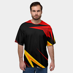 Футболка оверсайз мужская Уникальные линии, цвет: 3D-принт — фото 2