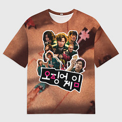 Футболка оверсайз мужская Стикерпак Игра в кальмара, цвет: 3D-принт