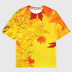 Футболка оверсайз мужская ОСЕННИЕ ЦВЕТА ЗОЛОТАЯ ОСЕНЬ, цвет: 3D-принт