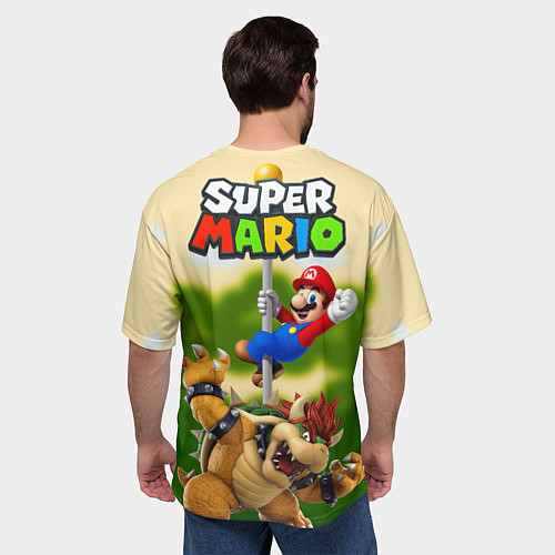 Мужская футболка оверсайз Mario Coins / 3D-принт – фото 4