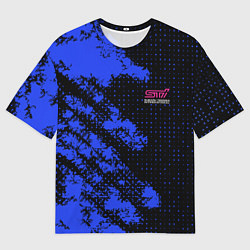 Футболка оверсайз мужская SUBARU STI СУБАРИСТ, цвет: 3D-принт