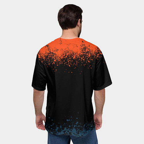 Мужская футболка оверсайз Пугало из тыквы / 3D-принт – фото 4