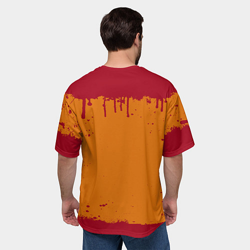 Мужская футболка оверсайз Летучая котомышь на хэллоуин / 3D-принт – фото 4