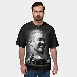 Футболка оверсайз мужская Paul Walker, цвет: 3D-принт — фото 2