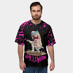 Футболка оверсайз мужская Дино мумия на хэллоуин, цвет: 3D-принт — фото 2