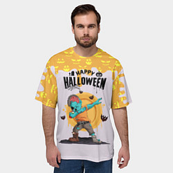 Футболка оверсайз мужская Dab zombie halloween, цвет: 3D-принт — фото 2