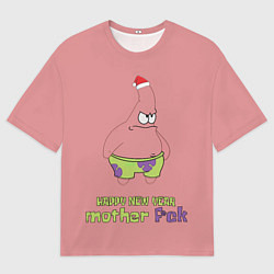 Футболка оверсайз мужская Патрик новый год патрик happy new year patrick sta, цвет: 3D-принт