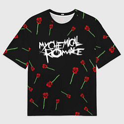 Футболка оверсайз мужская MY CHEMICAL ROMANCE РОЗЫ MCR ROSES, цвет: 3D-принт