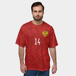 Футболка оверсайз мужская Джикия, форма сборной России, цвет: 3D-принт — фото 2