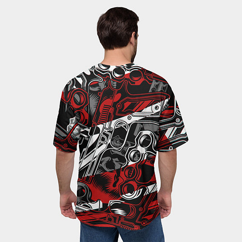 Мужская футболка оверсайз Оружейный барон / 3D-принт – фото 4