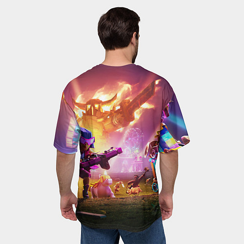 Мужская футболка оверсайз CLASH OF CLANS СТОЛКНОВЕНИЕ КЛАНОВ / 3D-принт – фото 4