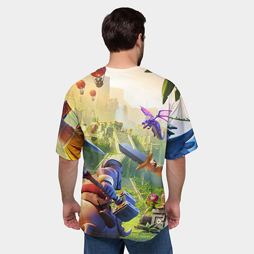 Мужская футболка оверсайз CLASH OF CLANS БИТВА КЛАНОВ / 3D-принт – фото 4