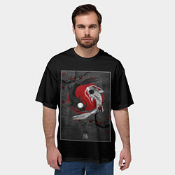 Футболка оверсайз мужская Карпы инь янь, цвет: 3D-принт — фото 2