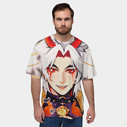 Футболка оверсайз мужская Arataki Itto Genshin Impact, цвет: 3D-принт — фото 2