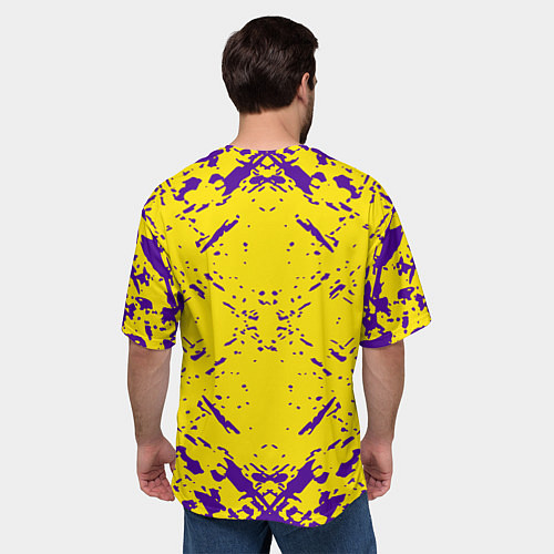 Мужская футболка оверсайз ЛЕЙКЕРС LOS ANGELES LAKERS, / 3D-принт – фото 4