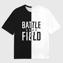 Футболка оверсайз мужская БАТЛФИЛД 2042 ЛОГОТИП, цвет: 3D-принт