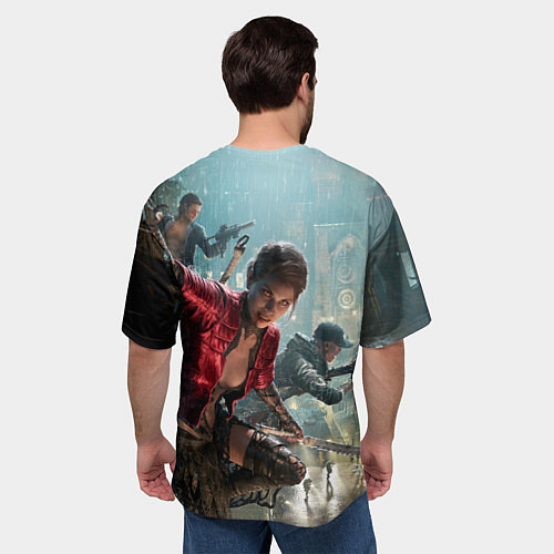 Мужская футболка оверсайз Vampire: The Masquerade - Bloodhunt / 3D-принт – фото 4