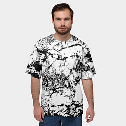 Футболка оверсайз мужская Эффект линогравюры, цвет: 3D-принт — фото 2