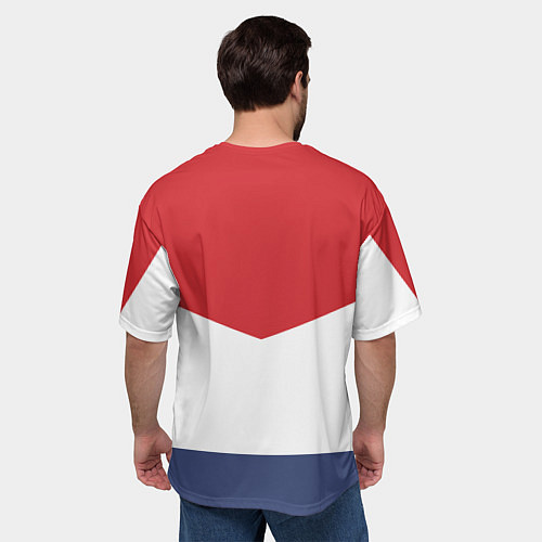 Мужская футболка оверсайз Russia / 3D-принт – фото 4