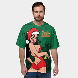 Футболка оверсайз мужская Jingle Bell Club, цвет: 3D-принт — фото 2