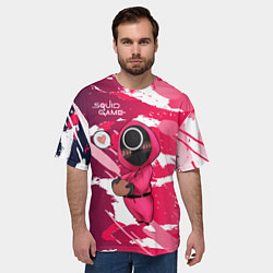 Футболка оверсайз мужская Девушка Игра в кальмара, цвет: 3D-принт — фото 2