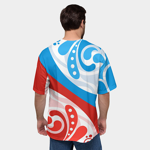 Мужская футболка оверсайз Россия! Герб / 3D-принт – фото 4