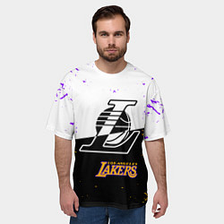 Футболка оверсайз мужская Коби Брайант Los Angeles Lakers,, цвет: 3D-принт — фото 2