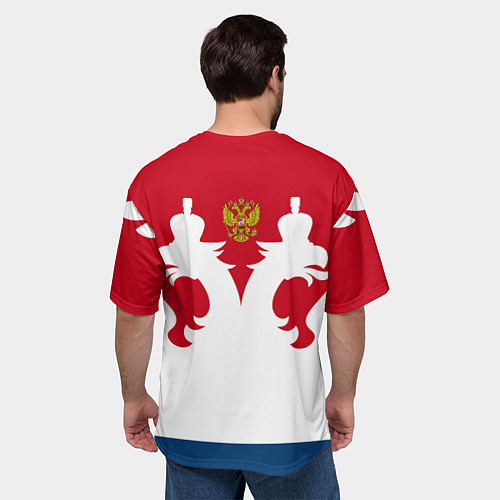Мужская футболка оверсайз Russia Team / 3D-принт – фото 4
