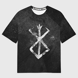 Мужская футболка оверсайз BERSERK LOGO GRUNGE
