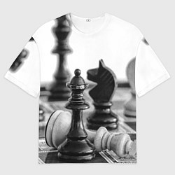 Футболка оверсайз мужская Шах и мат Шахматы, цвет: 3D-принт