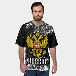 Футболка оверсайз мужская Russia, цвет: 3D-принт — фото 2