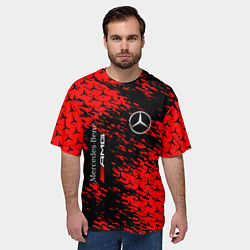 Футболка оверсайз мужская Merсedes, цвет: 3D-принт — фото 2
