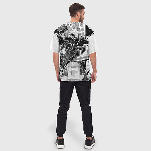 Мужская футболка оверсайз АНИМЕ БЕРСЕРК BERSERK / 3D-принт – фото 4