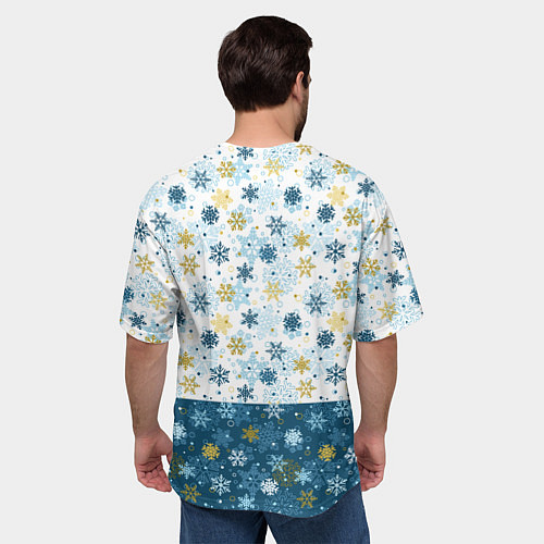 Мужская футболка оверсайз Весёлый Оленёнок / 3D-принт – фото 4